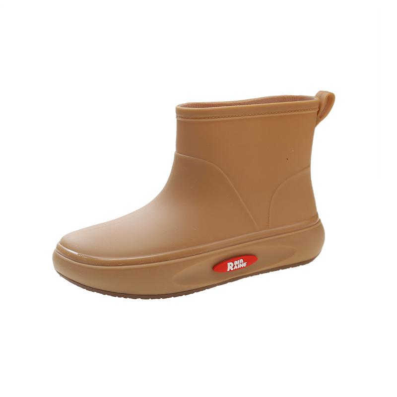 

Модные женские дождевые сапоги, водонепроницаемые и нескользящие, хлопковые, теплые, резиновые сапоги с толстой подошвой, износостойкие 40 верблюд