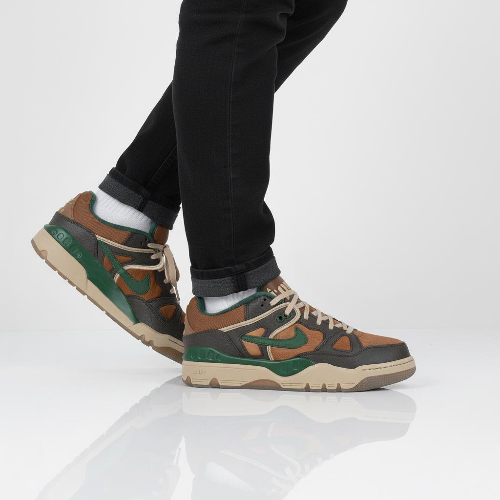 Nike X NIGO - Air Force 3 Low SP - Herren Sneakers Schuhe Braun HQ0260-201 ORIGINAL