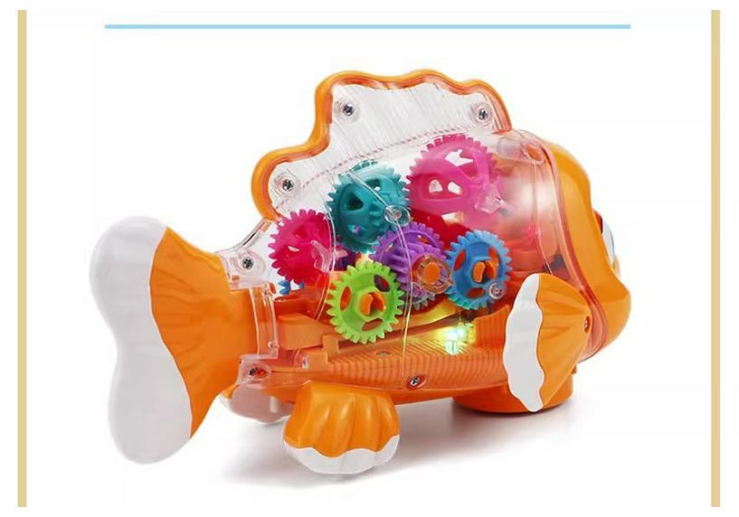 Children's Electric Luminous Clownfish Toy with Lights & Music