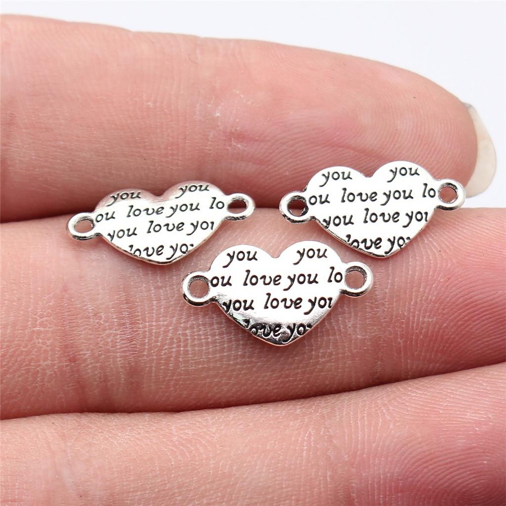 Heart Connectors Love Symbol Antique Bronze Zinc Alloy Jewelry Making DIY Jewelry Making Style Pendant Connectors