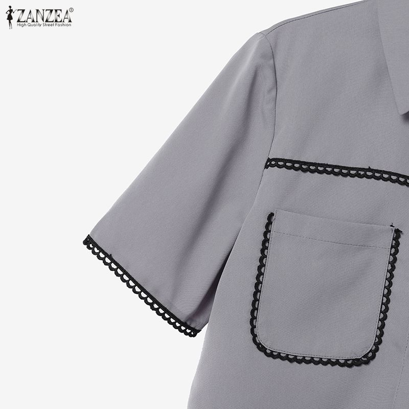 ZANZEA Women Short Sleeve Blouse and Long Skirts Summer Two Piece Suit Sets