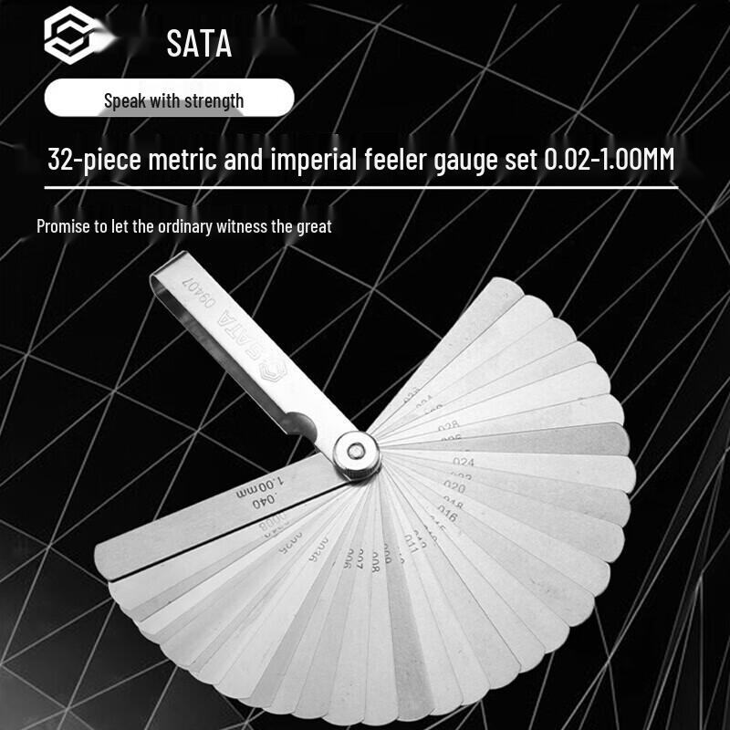 SATA 32-Piece Imperial/Metric Feeler Gauge Set