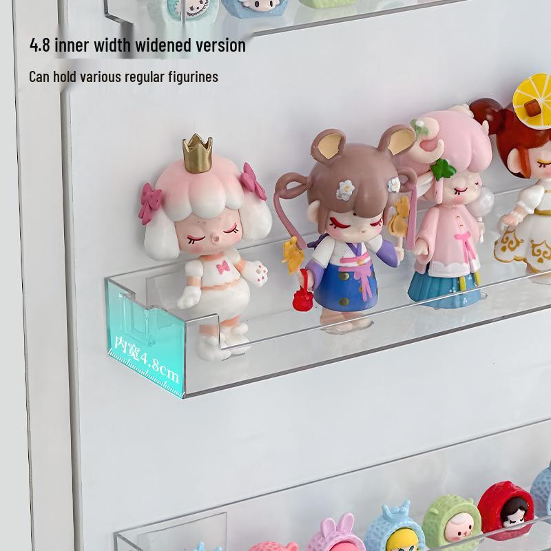 Punch-Free Wall-Mounted Acrylic Display Rack: Blind Box, Pop Mart Figure, Lego Storage