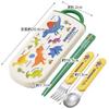 Skater Trio Set of and Fork with Dinosaur Made In Chopsticks, Spoon, Design, Antibacterial, Japan, TACC2AG-A