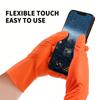100-1pcs Heavy Duty Orange Nitrile Disposable Gloves with Diamond Textured Grip for Industrial and Mechanic Safety