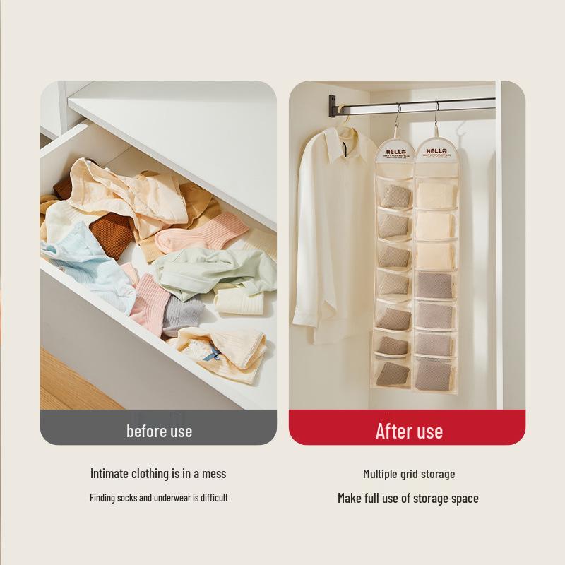 Girls' Hair Accessories & Socks Organizer - Hanging Dormitory Storage Bag