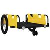 VidaXL Remorque de vélo jaune et noir tissu oxford et fer 94197