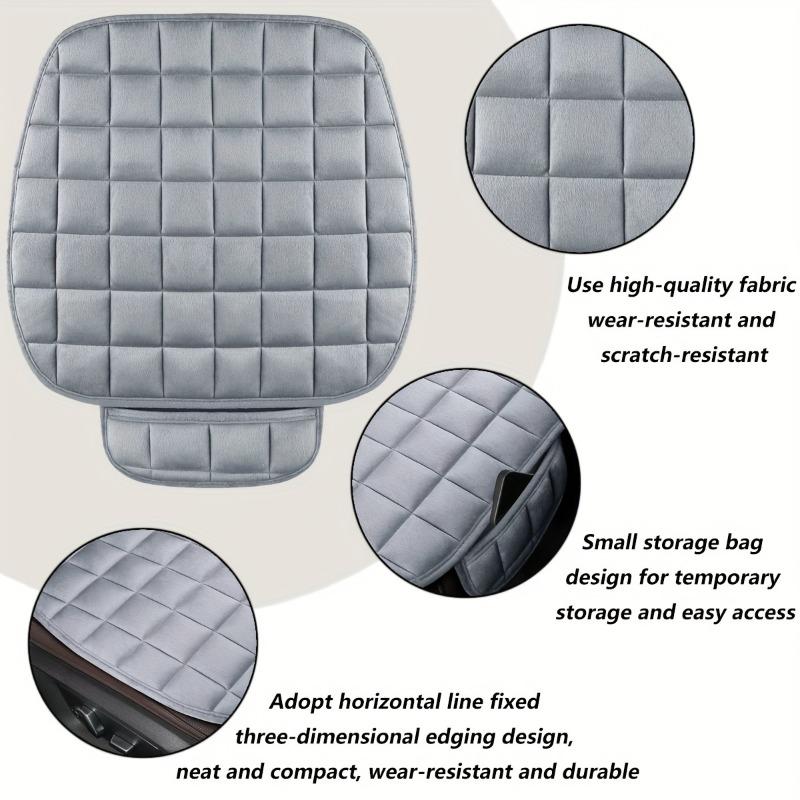 1pc Car seat cushion, anti slip rubber bottom and storage bag, driver's seat rear seat cushion, universal car seat cushion