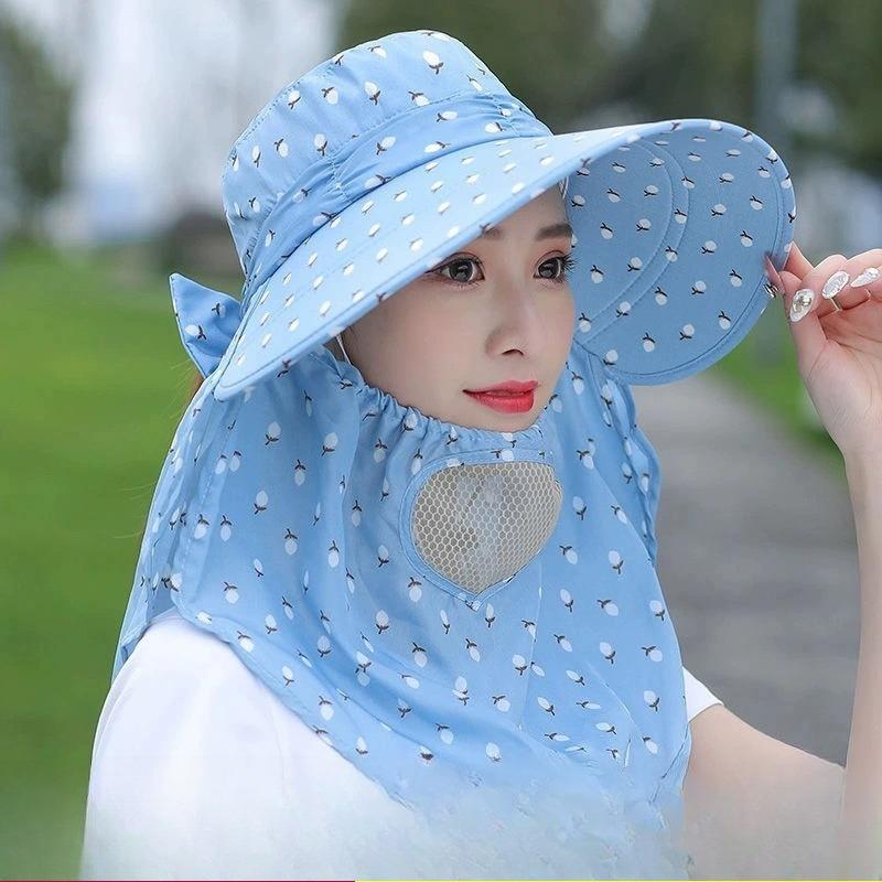 Cappello da Sole Estivo per la Raccolta del Tè Cappello Parasole Maschera Facciale da Donna Protezione UV Cappello da Sole da Uomo per Ciclismo Lavoro Modelli da Donna