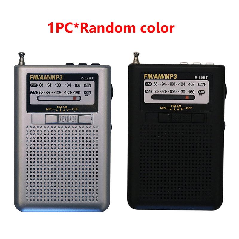 

Mini Pocket Radio Portable FM AM Radios Receiver Bluetooth-compatible Speaker TF Card U Disk MP3 Music Player with Headset Jack