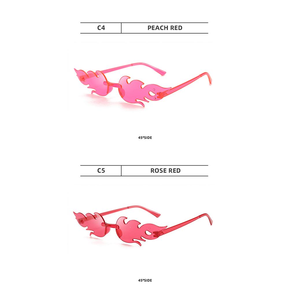 Flame Sunglasses All-in-one Mirror Glasses Sunglasses Portable Candy Color