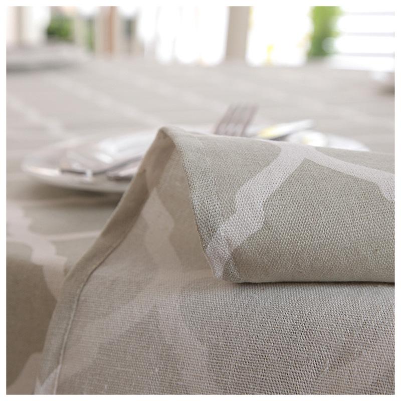 Polyester Cotton Modern Minimalist Geometric Rhombus Gray Lace Tablecloth Coffee Table Tablecloth Table Cloth