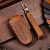Leather Car Key Case Cover Fob Accessories for Hyundai Tucson Solaris Sonata Hybrid Nexo Nx4 Grand Santa Fe Keychain Holder Bag