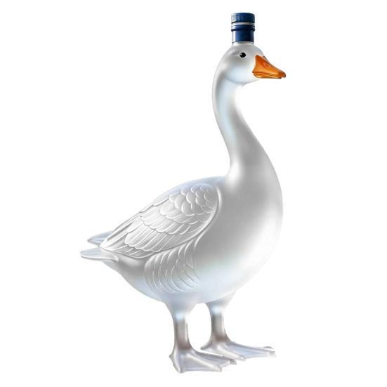 Goose Shaped Glass Decanter 3D Sculpted Whiskey Bottle with Stopper