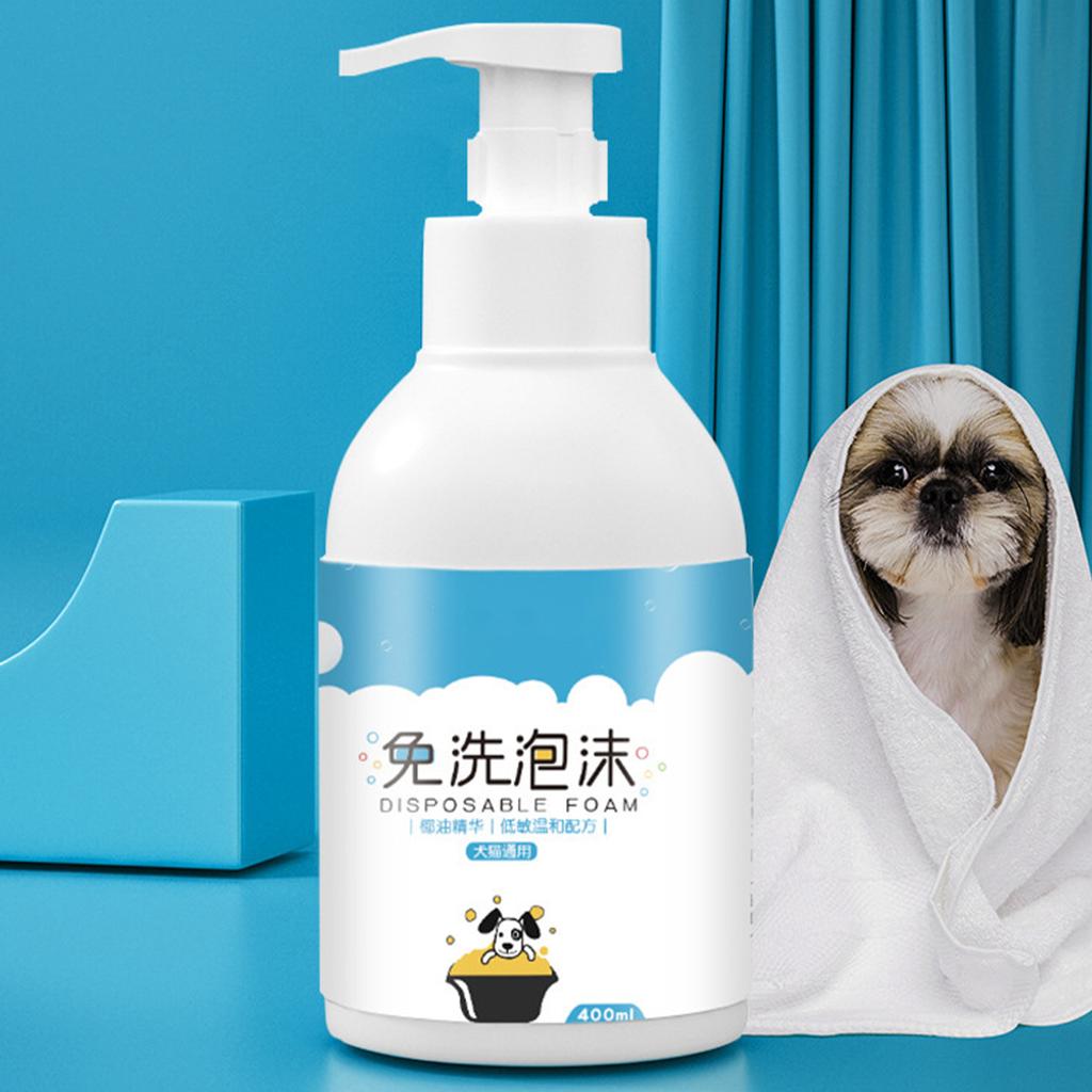 Waterless Dog Shampoo Gentle Pet Dry Cleaning Foam Safely Remove Pet Odors for Cats