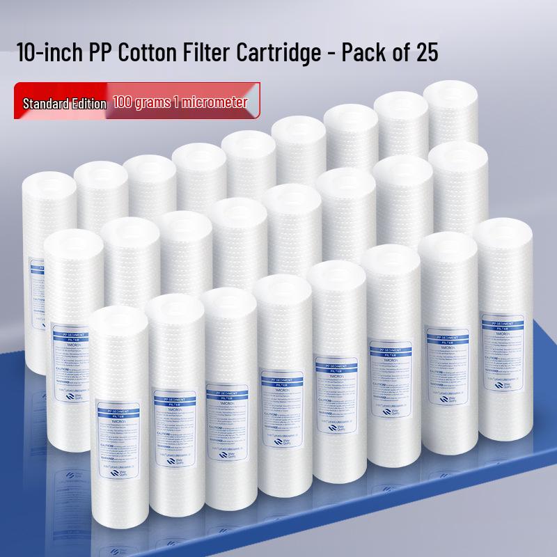Universal 10-Inch PP Cotton Pre-Filter for Water Purifier, 1/5 Micron Filtration