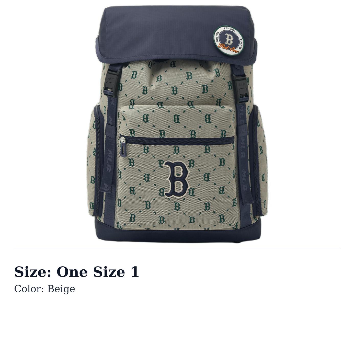 MLB Polyester Backpack Regular Unisex Beige 7ABKRM14N-43BGL One Size 1