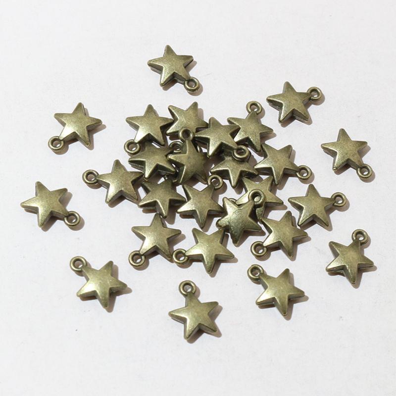10-50pcs Alloy Metal Star Charms Pendant for Necklace Bracelet Earrings DIY Jewelry Making Accessories Findings Crafts
