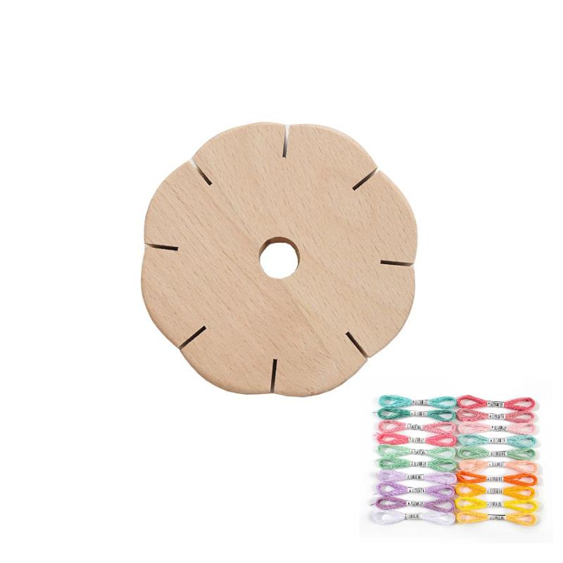 Wooden Bracelet Knitter DIY Craft Tool Small Portable Rope Braid Device Wool Yarn Knitting Tool Wooden Bracelet Knitter