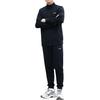 Li Ning Sports Lifestyle Series Stand Collar Cardigan Long Sleeve Top Solid Color Cuffed Pants Casual Sports Suit Men Suit Black AWET029-1