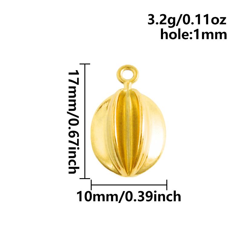 5pc Exquisite Food&Fruit Pendant Three-Dimensional Small Bag Charm Stainless Steel Pendants For Jewelry Making Supplies Breloque