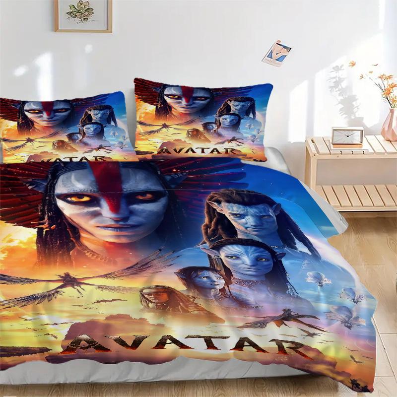 Avatar Frontiers Pandora Ensemble de literie 3 pièces Housse de couette avec 2 taies d'oreiller Cadeau d'anniversaire pour la maison