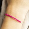 Bracelet - Luxenter - Aquisa - Argent 925 - Jade Fuchsia - Plaqué Rhodium