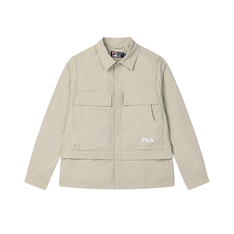 FILA Casual Versatile Woven Jacket Men Jacket Beige F11M519707FDK