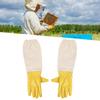Pair Anti Bee Anti-Sting Bee Gloves Elastic Cuff Long Sleeves Protective Tool for Beekeeper(XXL )