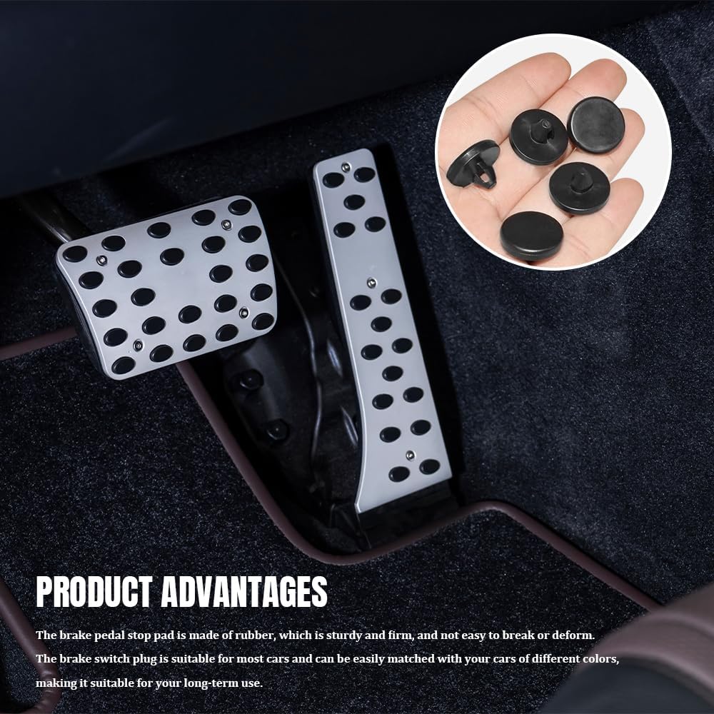 4PCS Brake Switch Stopper, Rubber Vehicle Clutch Pedal Stopper | Nylon, Brake Pedal Pads, Car Accessories Light Switch Stop Pad for Toyota Lexus