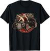 Retro Rockabilly Lucky Girl T-Shirt with Vintage Hot Rod Design
