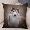 Pet Animal Sofa Cushion Cover Cute Siberian Husky Pillowcase Decorative Dog Print