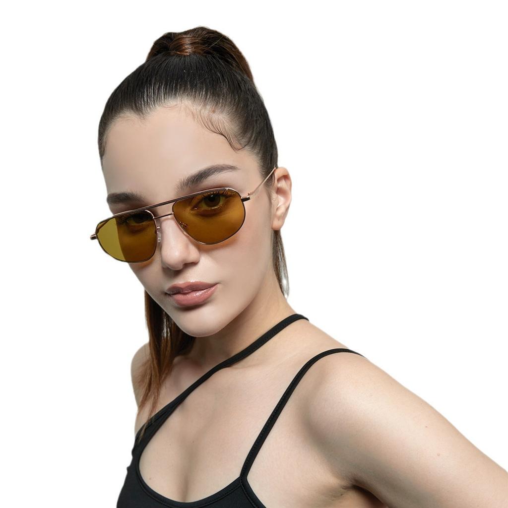 Metal Glasses Y2426 Double Beam Square Sunglasses Men'S Personality Trend Sunglasses Women Ins Xiaohongshu