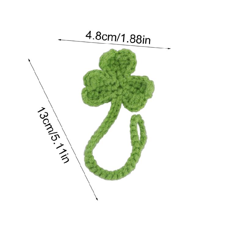 Creative Knitted Crochet Leaf Sprout Data Cable Straps Cute Headphone Accessory