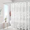 1Pc Bathroom Shower Curtain Waterproof and Anti-Mold Home Bathroom Screens Decorative Bathtub Curtain with Hooks