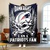 New England Patriots Soft and Comfortable Flannel Suitable for Sofas Living Rooms Outdoor Camping Travel and Also Makes a Great Anniversary Gif