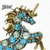 Exquisite Unicorn Accessory Retro Brooch Rhinestones Inlaid Lapel Pin Artistic