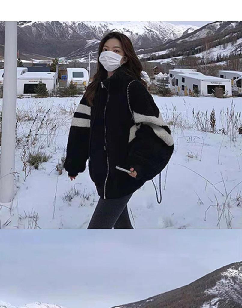 Womens' Lambswool Coat: Warm, Thick, Trendy Korean Style for Autumn & Winter