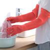 55CM Rubber Gloves, Extended Sleeves, Waterproof, Durable Rubber, Oil-Resistant, 3 Pairs (Red), Size L