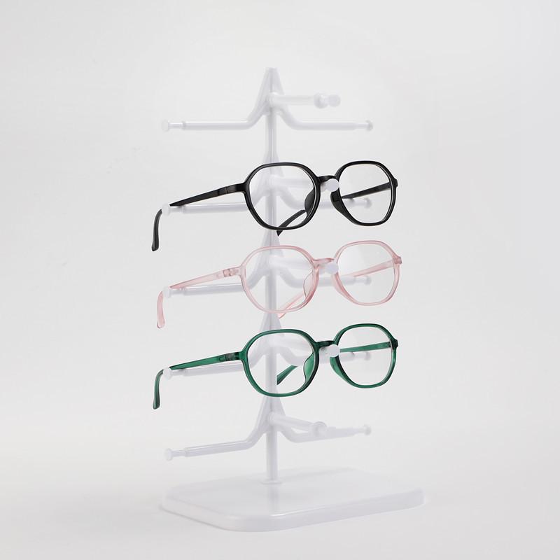 Countertop Eyewear Display Stand: Double Row for 10 Pairs, Single Row for 5 Pairs