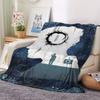 1Pc Posterillustration Print Flannel Blanket, High Quality Comfortable for All Seasons, Warmth and Comfort, Perfect for Christmas Gifts