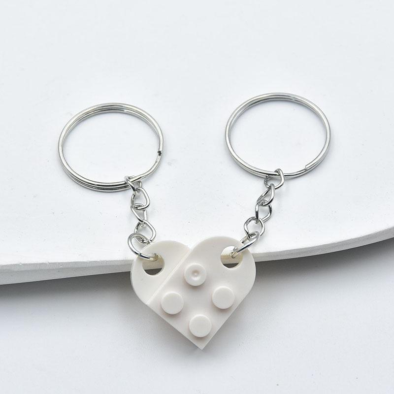 Portachiavi Creativo Fai-da-te a Forma di Blocco Amore con Portachiavi Staccabile - Gioielli Fatti a Mano