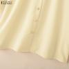 ZANZEA Women Casual V-Neck Solid Color Loose Half Sleeve Blouse