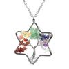 Handmade Wire-Wrapped Tree of Life Necklace with Crystal Chip Pendant