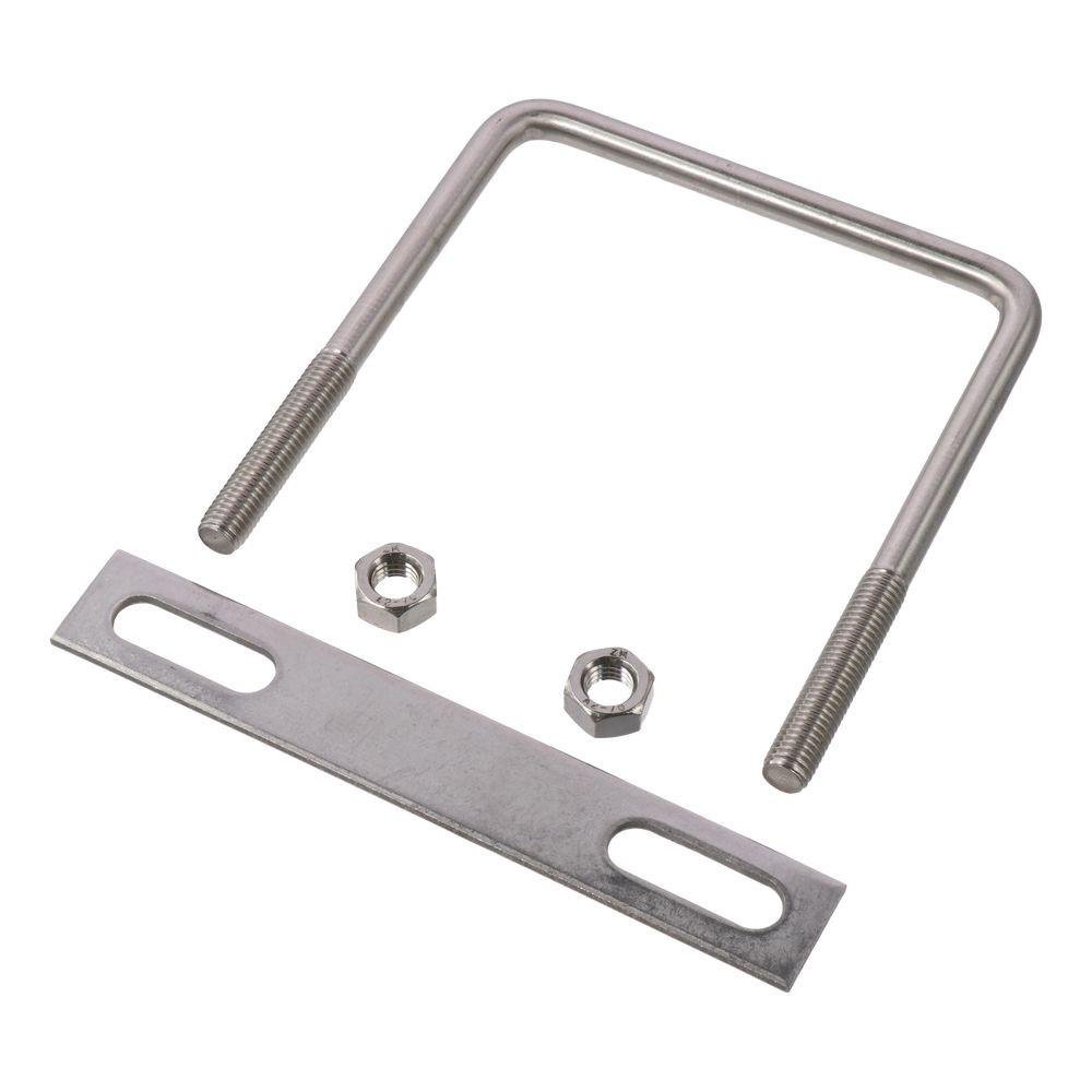 Stainless Steel Square U-Bolts Silver U Clamp Bolt with Nuts and Plates U Clamp Bolt