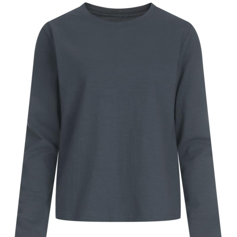 Shop   Women S baSic Slip Semi Crop Daily Long Sleeve T ShirT Pink Dai wSh 1153