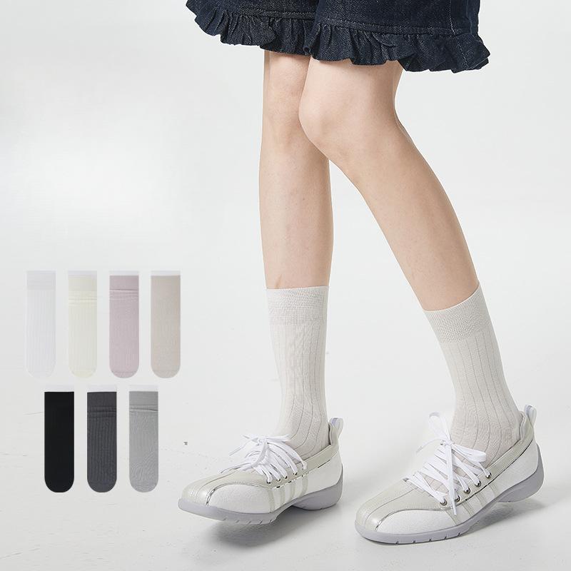 Female Summer Thin Mesh Breathable Sweat Absorbing Deodorant In The Tube Pile Pile Cotton Socks