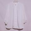 Export Japanese Original Cut Label Stand Collar Ruffled Flare Sleeve Short Sleeve Shirt Accessible Luxury Fancy Professional Bottoming Shirt