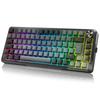 Redragon K681GB-PRO-DE Tri-mode Mechanical Keyboard, RGB Dragon Roar Switches, Hot-swappable, 4000mAh Battery, with Knob and Black/Gray Keycaps