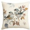 Home Decoration Pillowcase, Plant Flower Bird SWEET HOME Pattern Design, Soft and Comfortable, Sofa and Chair Cushion Cover